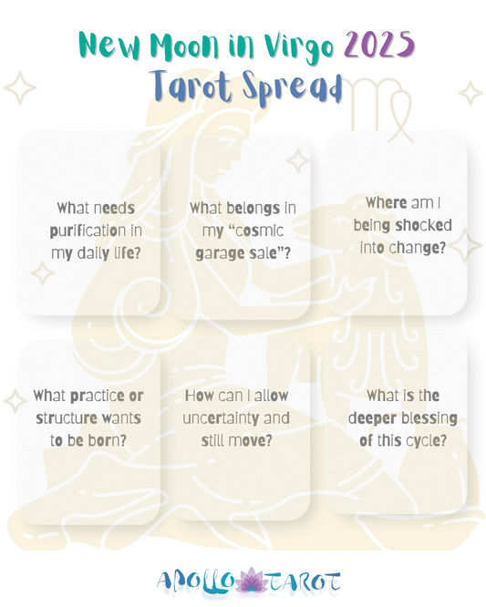 1st Virgo New Moon 2025 Tarot Spread π β β’ Apollo Tarot Blog