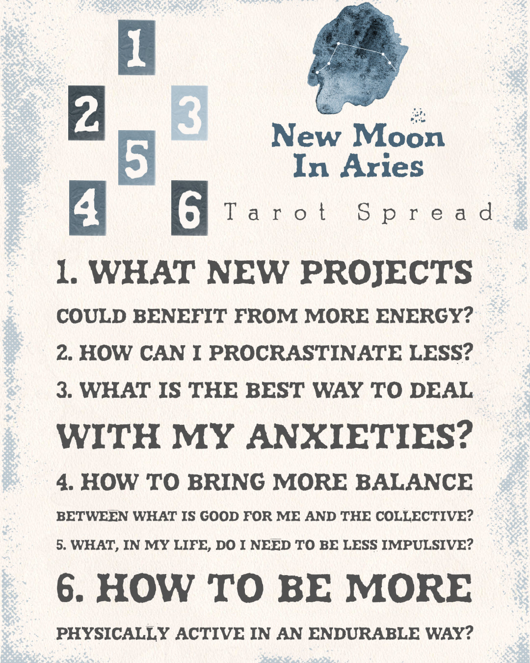 New Moon in Aries 2022 Tarot Spread