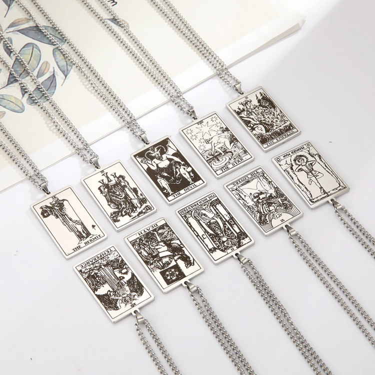 Engraved Tarot Card Necklaces Collection • Apollo Tarot Shop