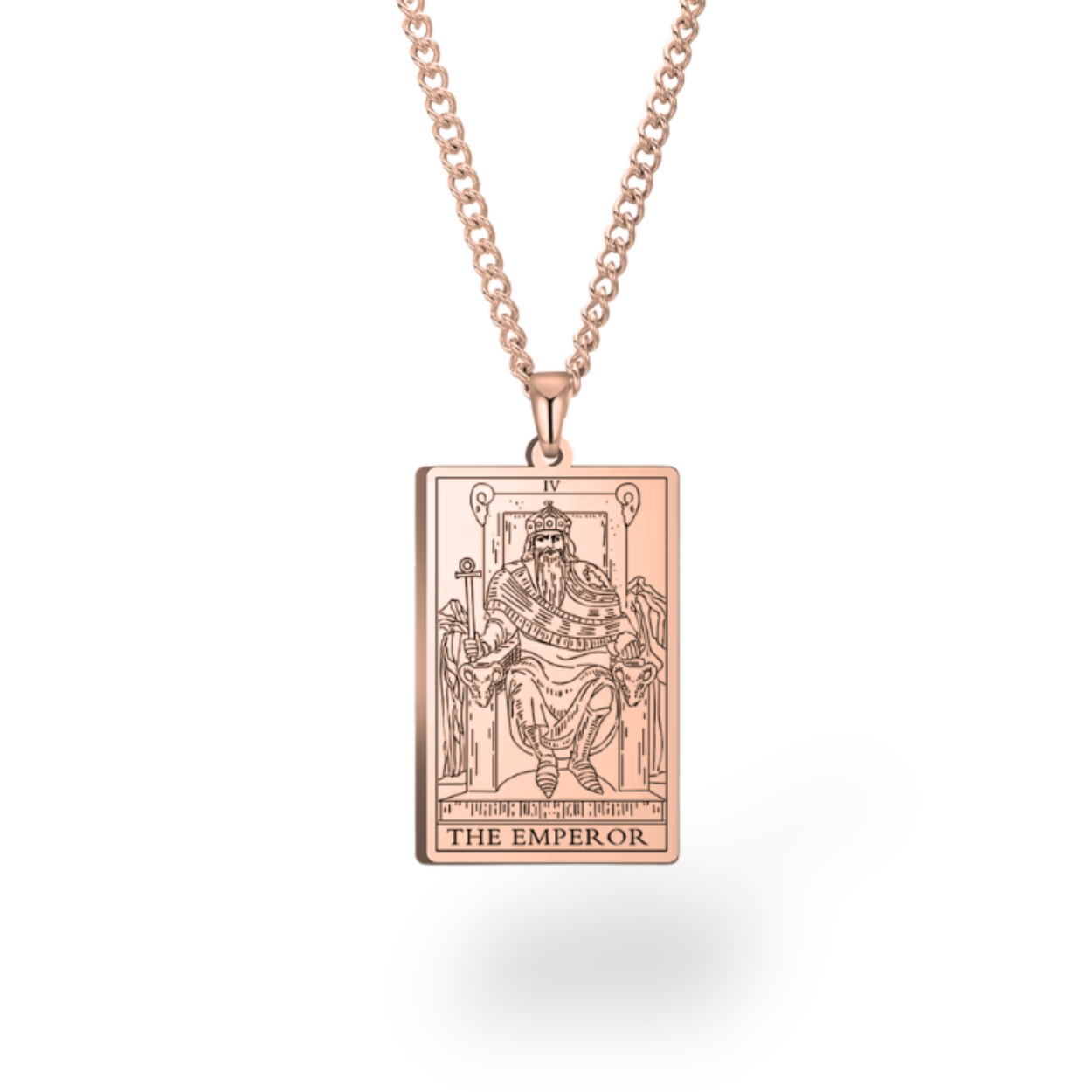 Colar com Cartas de Tarô dos Arcanos Maiores • Pingente de Cartas Waite em Aço Inoxidável Gravado