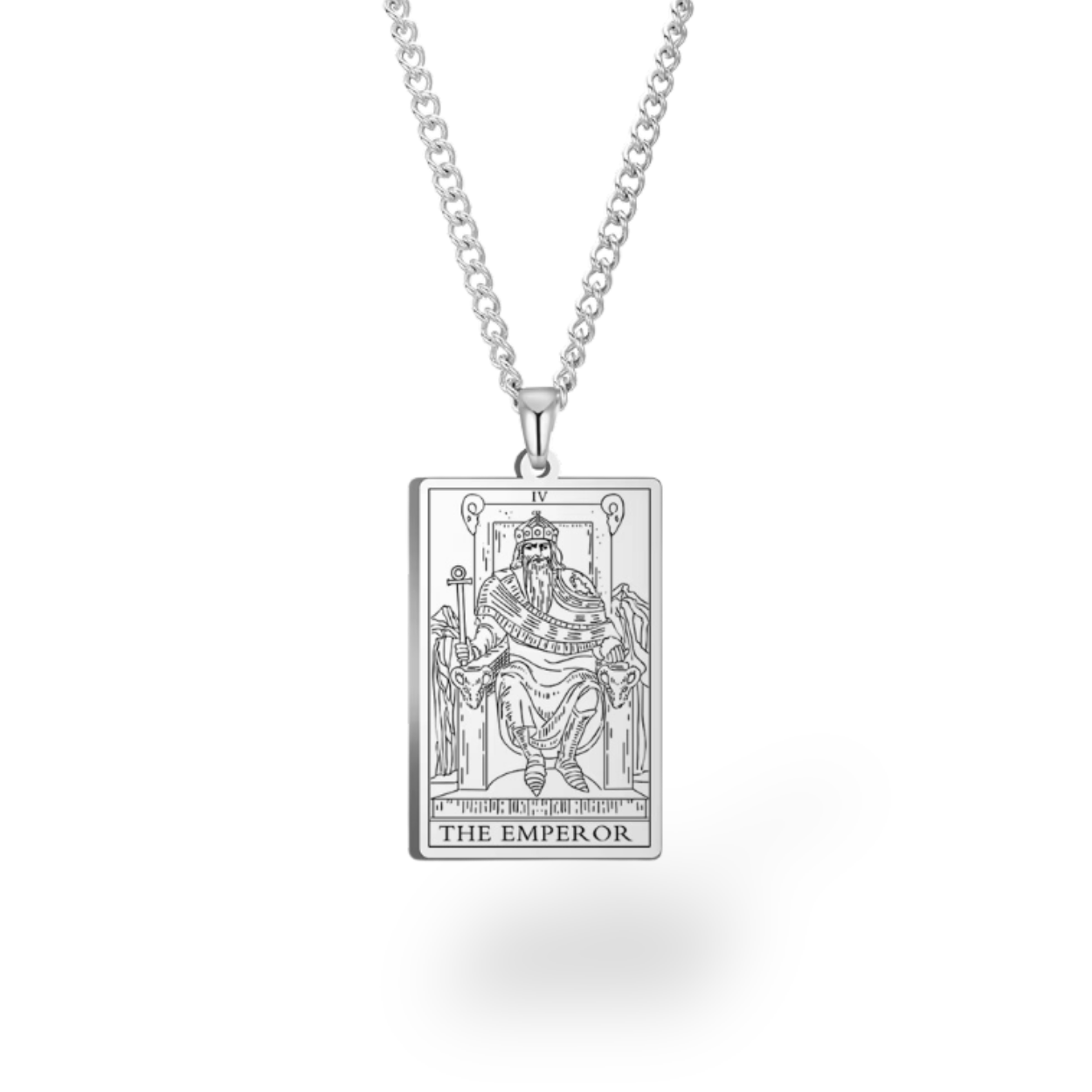 Colar com Cartas de Tarô dos Arcanos Maiores • Pingente de Cartas Waite em Aço Inoxidável Gravado