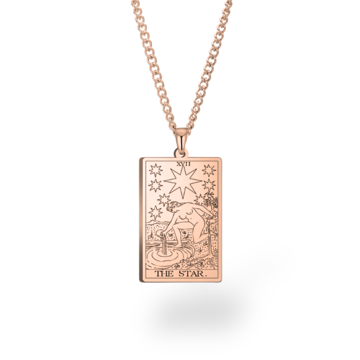 Colar com Cartas de Tarô dos Arcanos Maiores • Pingente de Cartas Waite em Aço Inoxidável Gravado