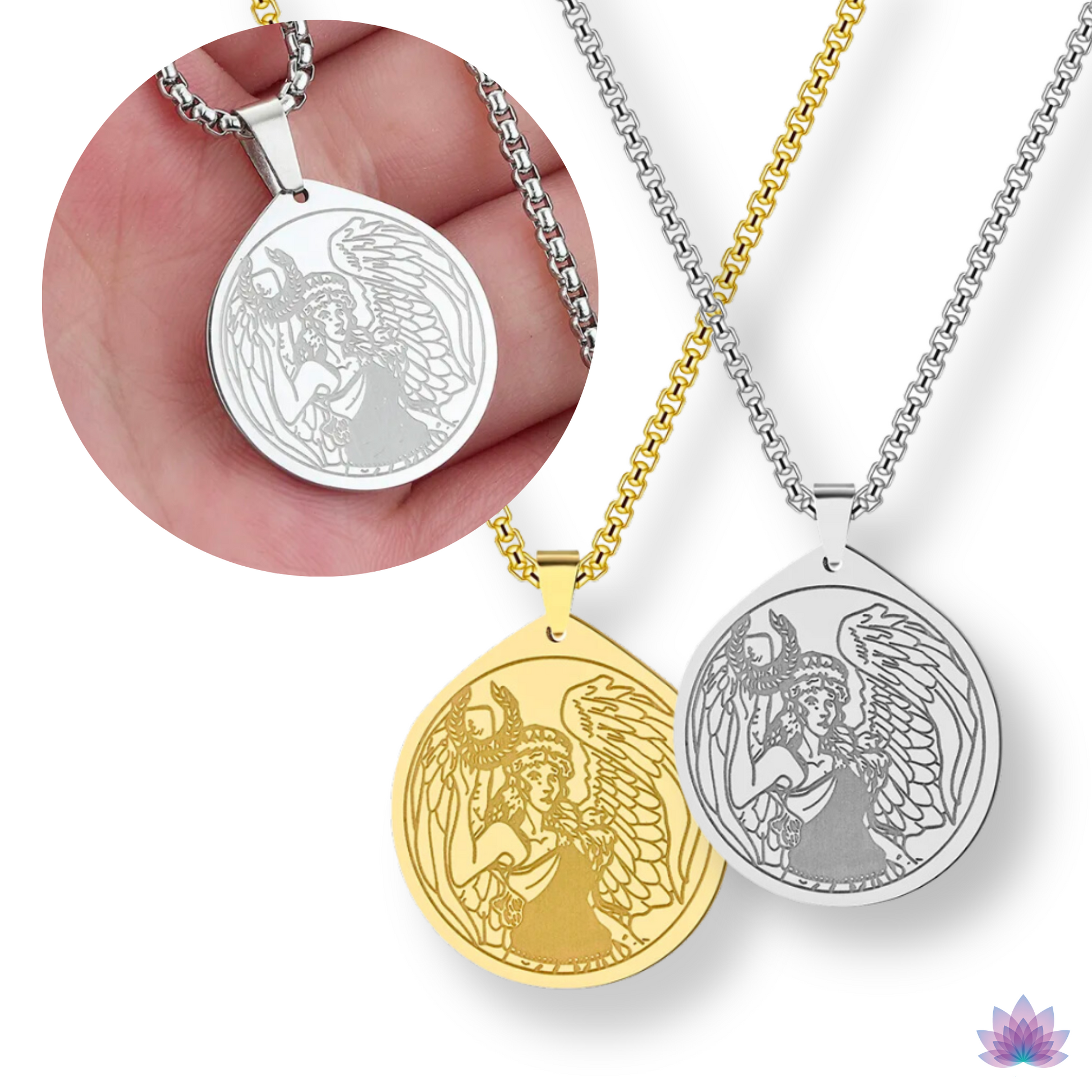 Nike Goddess of Victory Necklace • Pagan Worship Greek Mythology Amulet For Success Triumph Glory • Championship Winner Jewelry Gift Medal • Apollo Tarot Online Shop