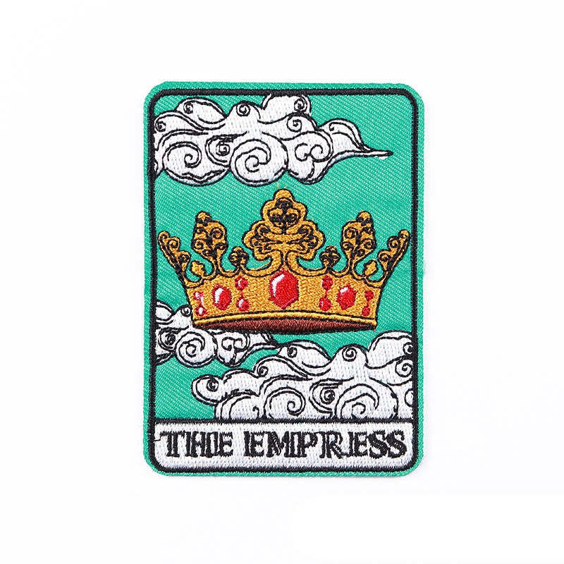 Cat Tarot Card Patch | Funny Kitty Iron On Patches | Occult Embroidered Stickers For Clothing | Witchy Sewing Thermo Adhesive Applique | Apollo Tarot Shop