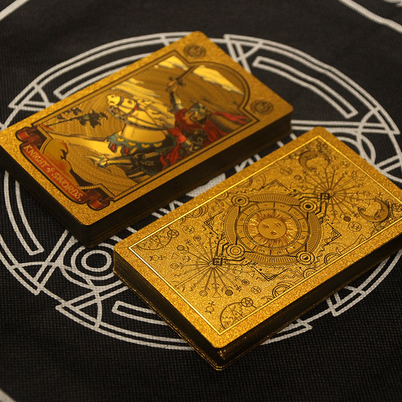 Gold Foil Rider-Waite Tarot Deck Gift Box With Guidebook For Beginners | Premium Cards | Apollo Tarot Shop