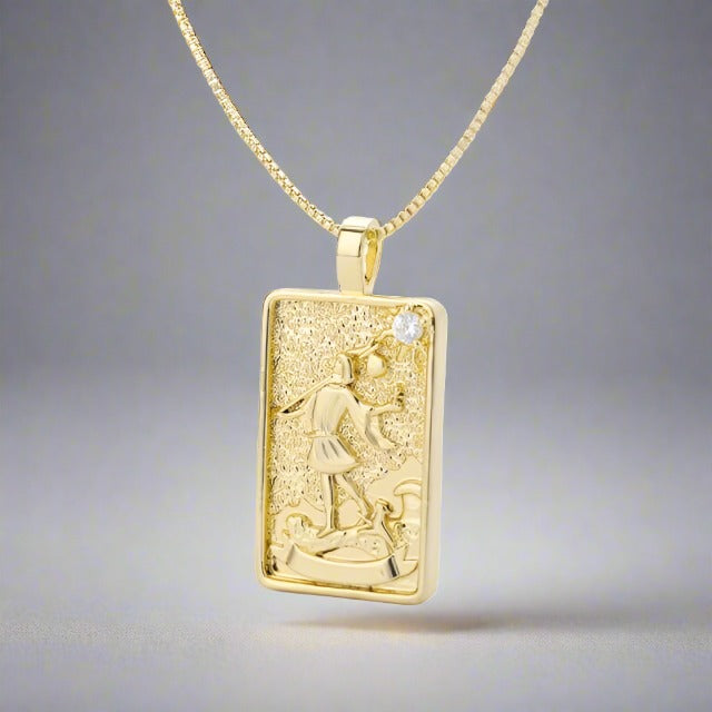Tarot Necklace | Shiny Tarot Cards Pendant | Apollo Tarot