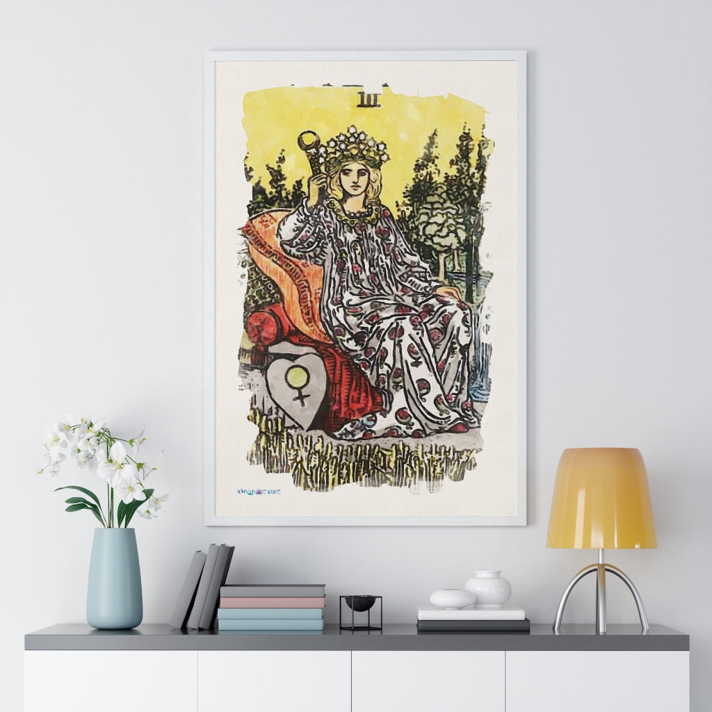 Watercolor Of The Empress Tarot Card | Framed Fine-Art Print | Apollo Tarot