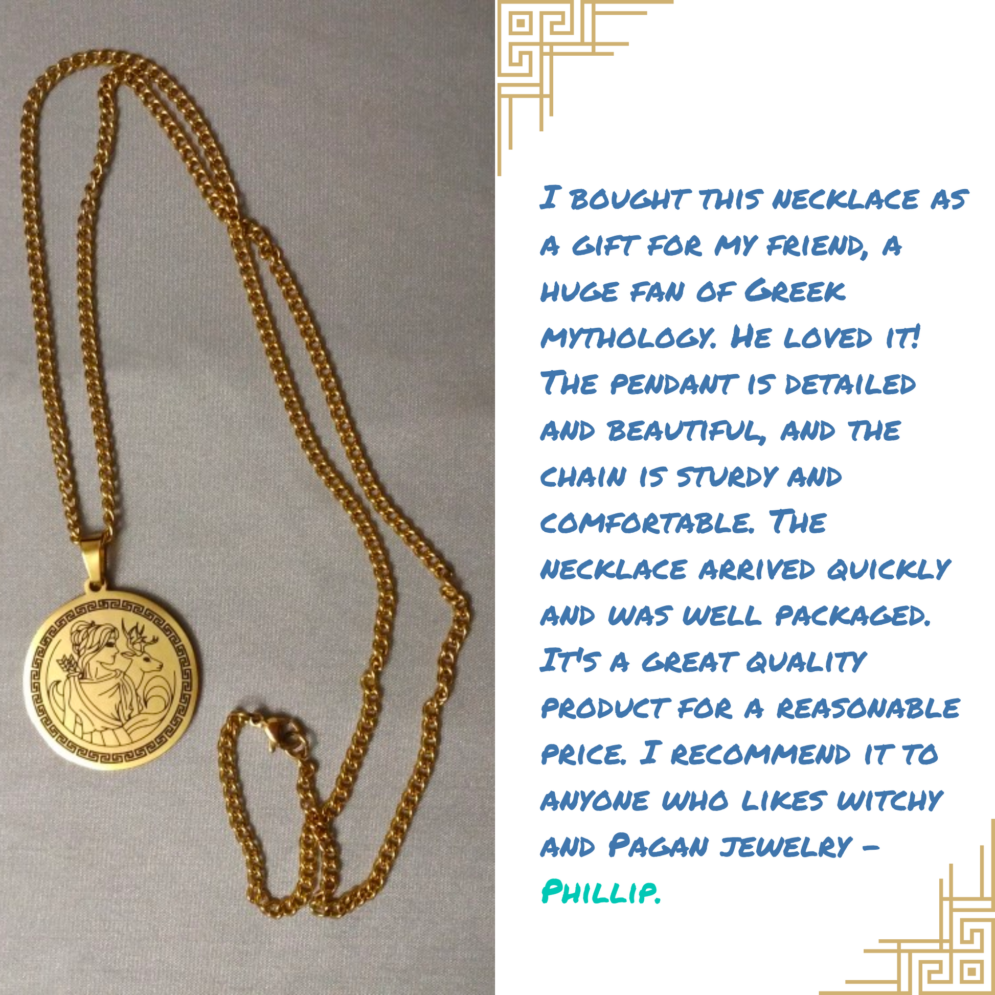 Dionysus Necklace | Bacchus Round Pendant | Ancient Greek Mythology Charm Jewelry | Witchy Accessory For Pagan Deity Worship | Apollo Tarot Shop