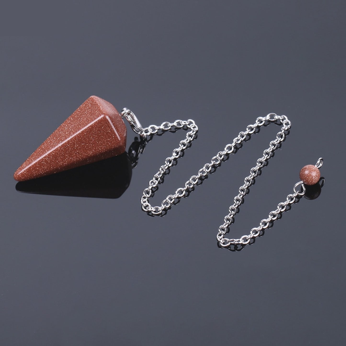 Healing Crystal Pendulum for Divination Dowsing Readings | Pink Quartz Pendulums Of Natural Gemstones For Fortune Telling | Apollo Tarot Shop