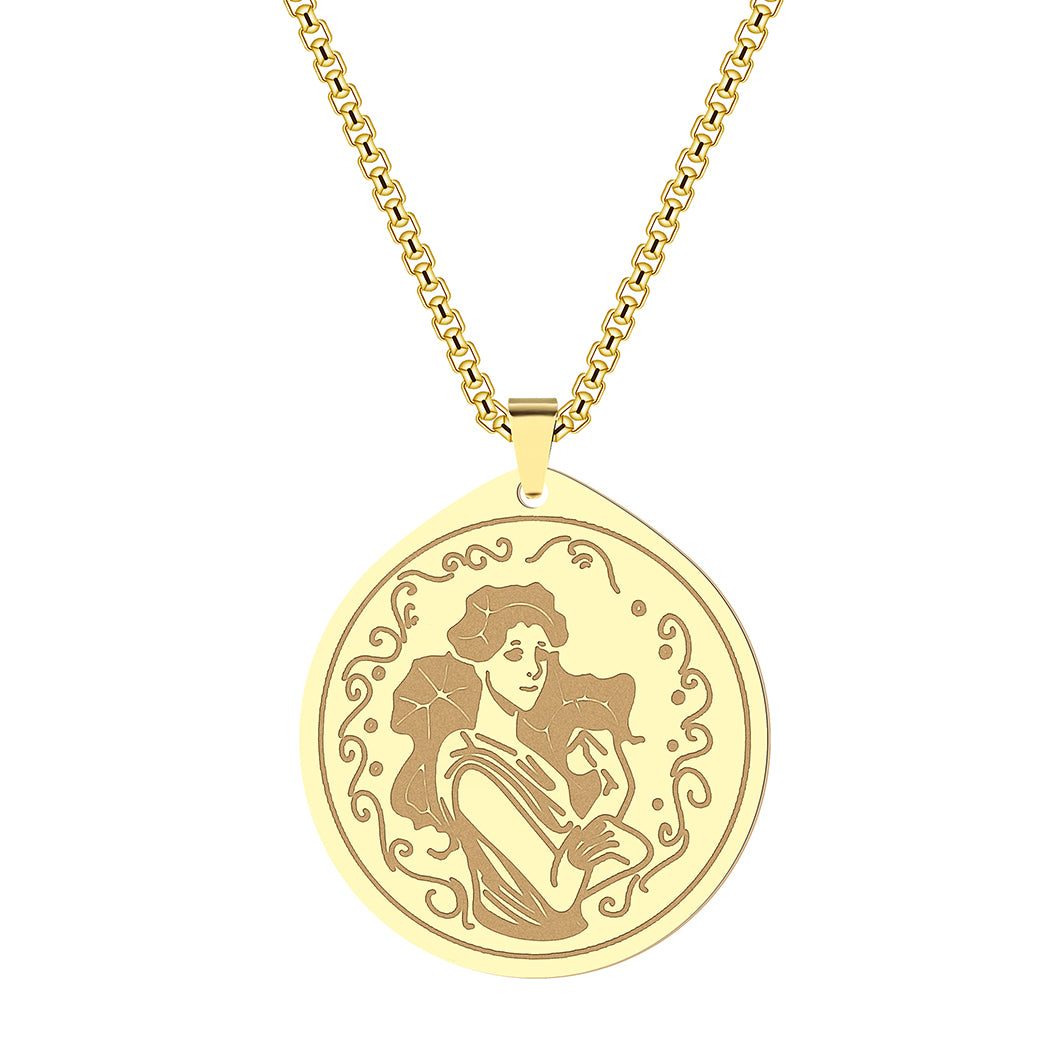Persephone Necklace | Goddess Of Fertility Talisman | Greek Mythology Silver Or Gold-Plated Stainless Steel Pendant | Jewelry Gift For Expecting Wife | Apollo Tarot Shop