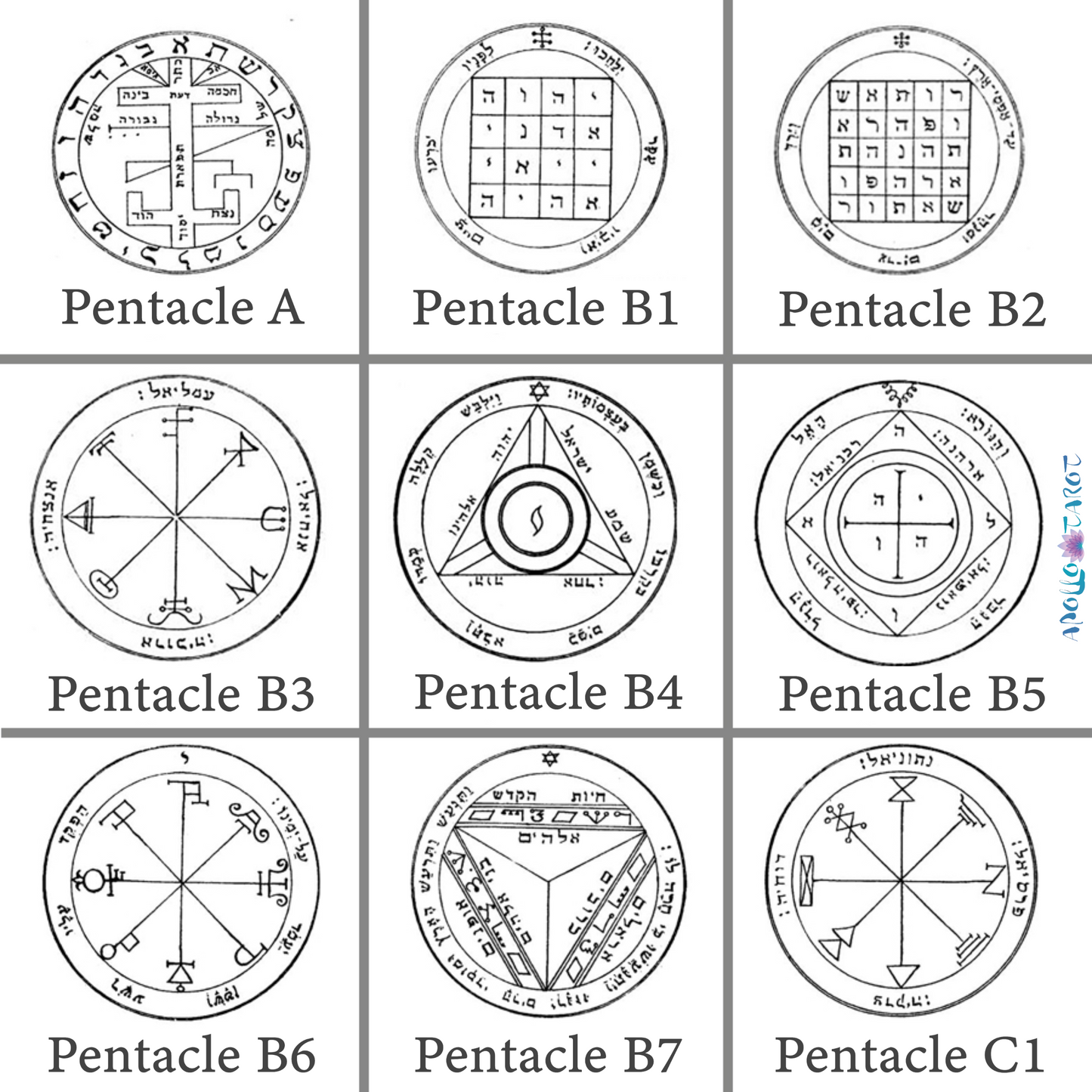 Key of Solomon's Pentacles Necklace | Custom Magick Pentacle | Talisman Amulet Pendant | Apollo Tarot Shop