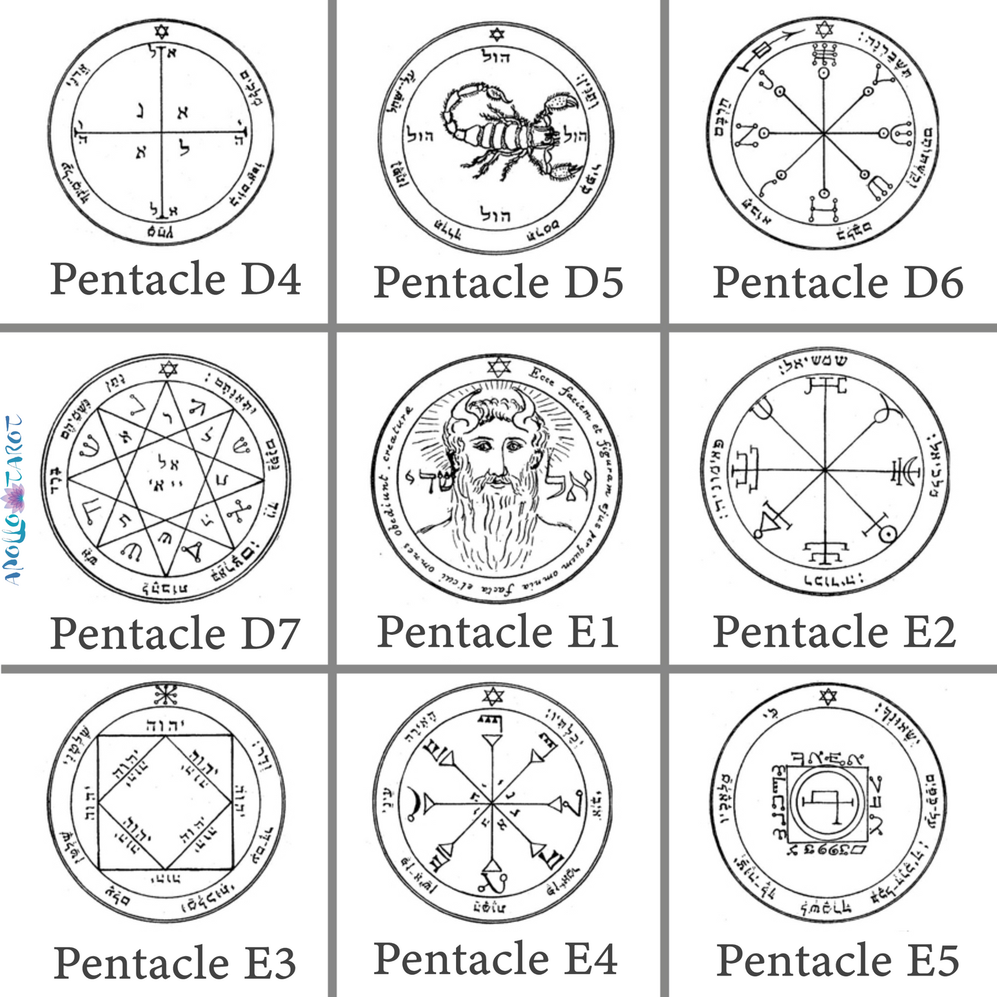 Key of Solomon's Pentacles Necklace | Custom Magick Pentacle | Talisman Amulet Pendant | Apollo Tarot Shop