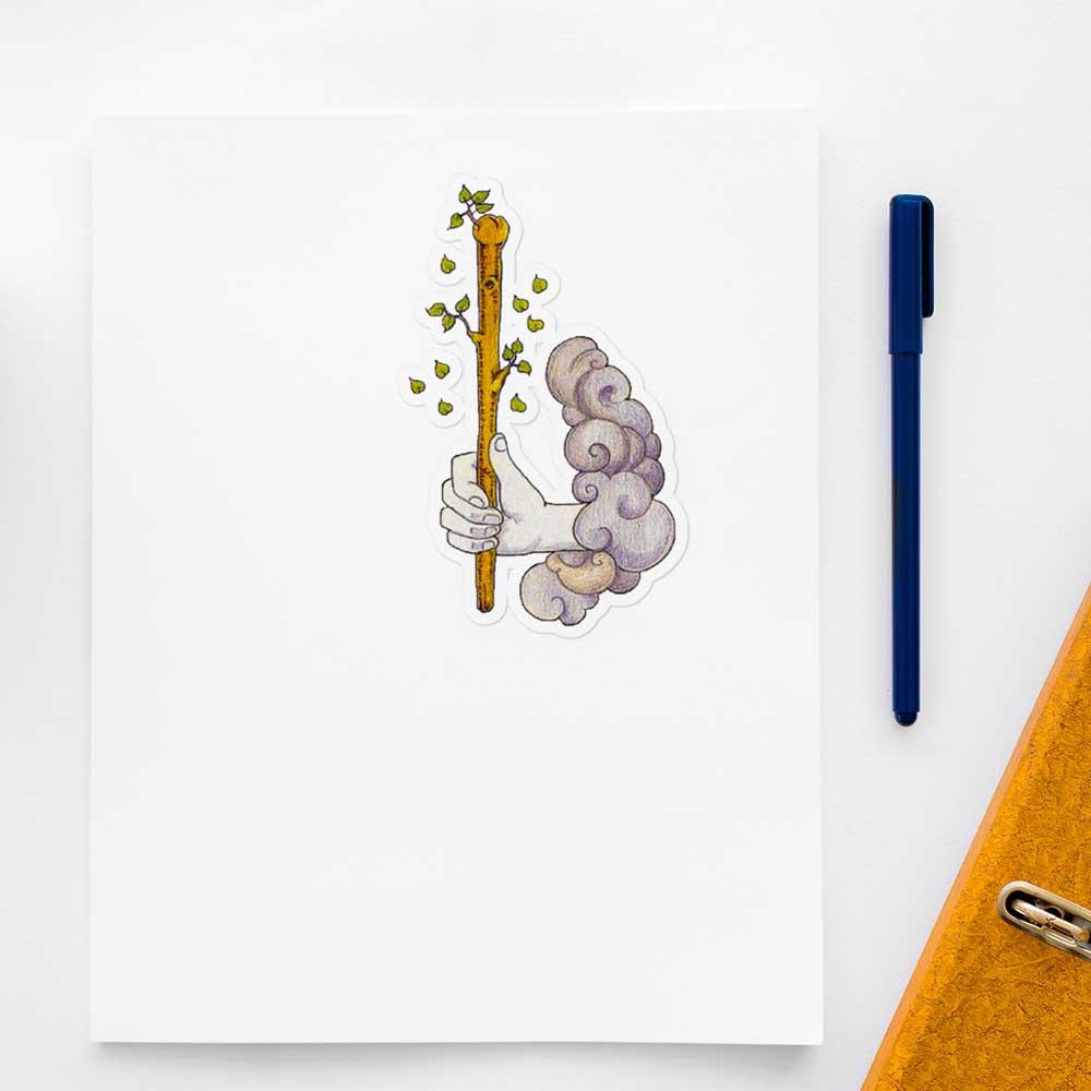 Ace of Wands Bubble-Free Stickers | Apollo Tarot