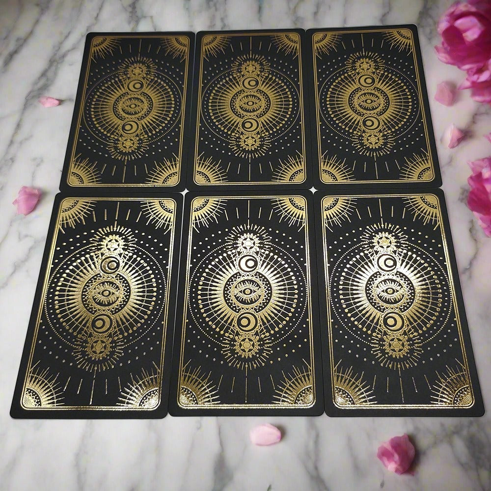 Gold Foil Tarot Deck | Premium Plastic Cards In Economic Tuck Box With English Guidebook For Beginner Divination Readers | Apollo Tarot Shop