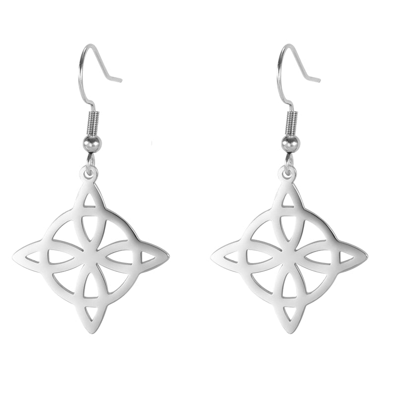 Witch's Knot Jewelry | Witchy Celtic Necklace, Bracelet, Earring, & Ring Four-Piece Set | Witchcraft Amulet Gift For Wiccan Pagan Women | Apollo Tarot Shop