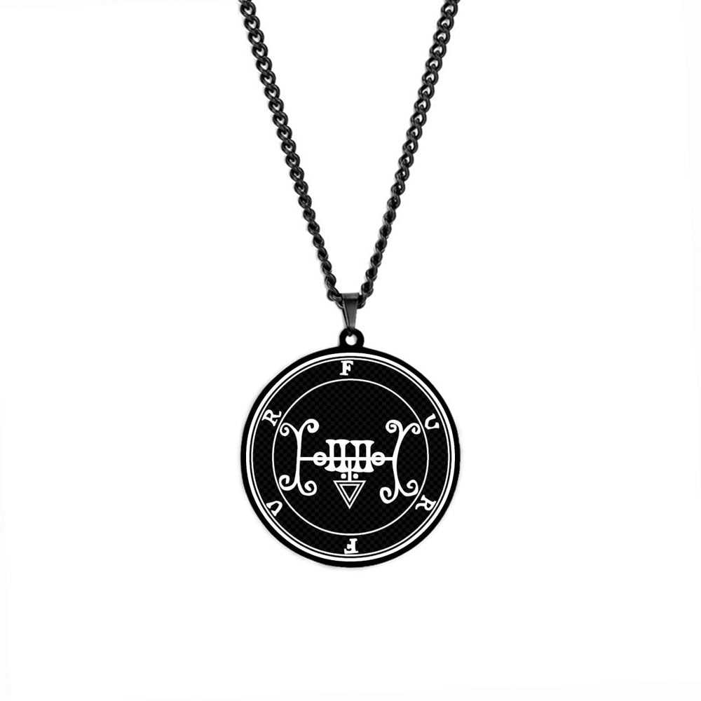 Necklaces Of The Lesser Key Of Solomon | Pendants With 72 Demon Sigils From Lemegeton | Goetia Amulet Talisman For Gothic Men | Apollo Tarot Jewelry Shop