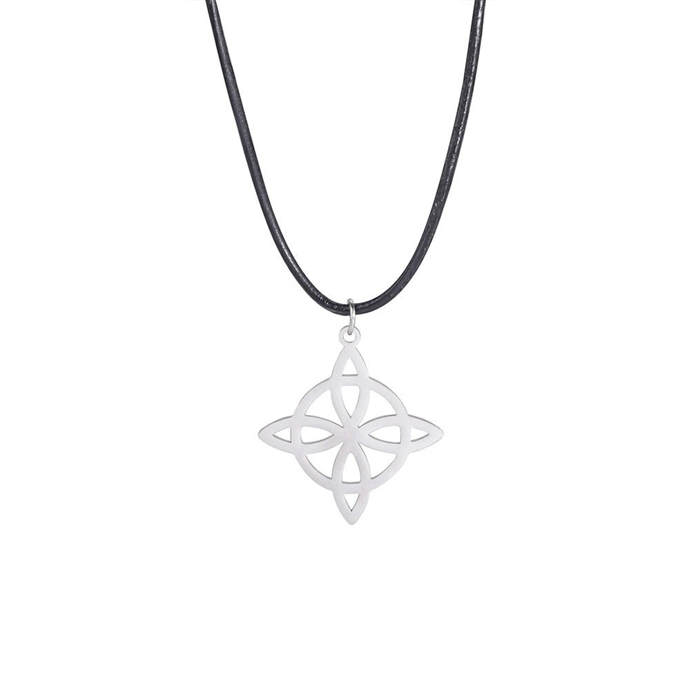 Witch's Knot Jewelry | Witchy Celtic Necklace, Bracelet, Earring, & Ring Four-Piece Set | Witchcraft Amulet Gift For Wiccan Pagan Women | Apollo Tarot Shop