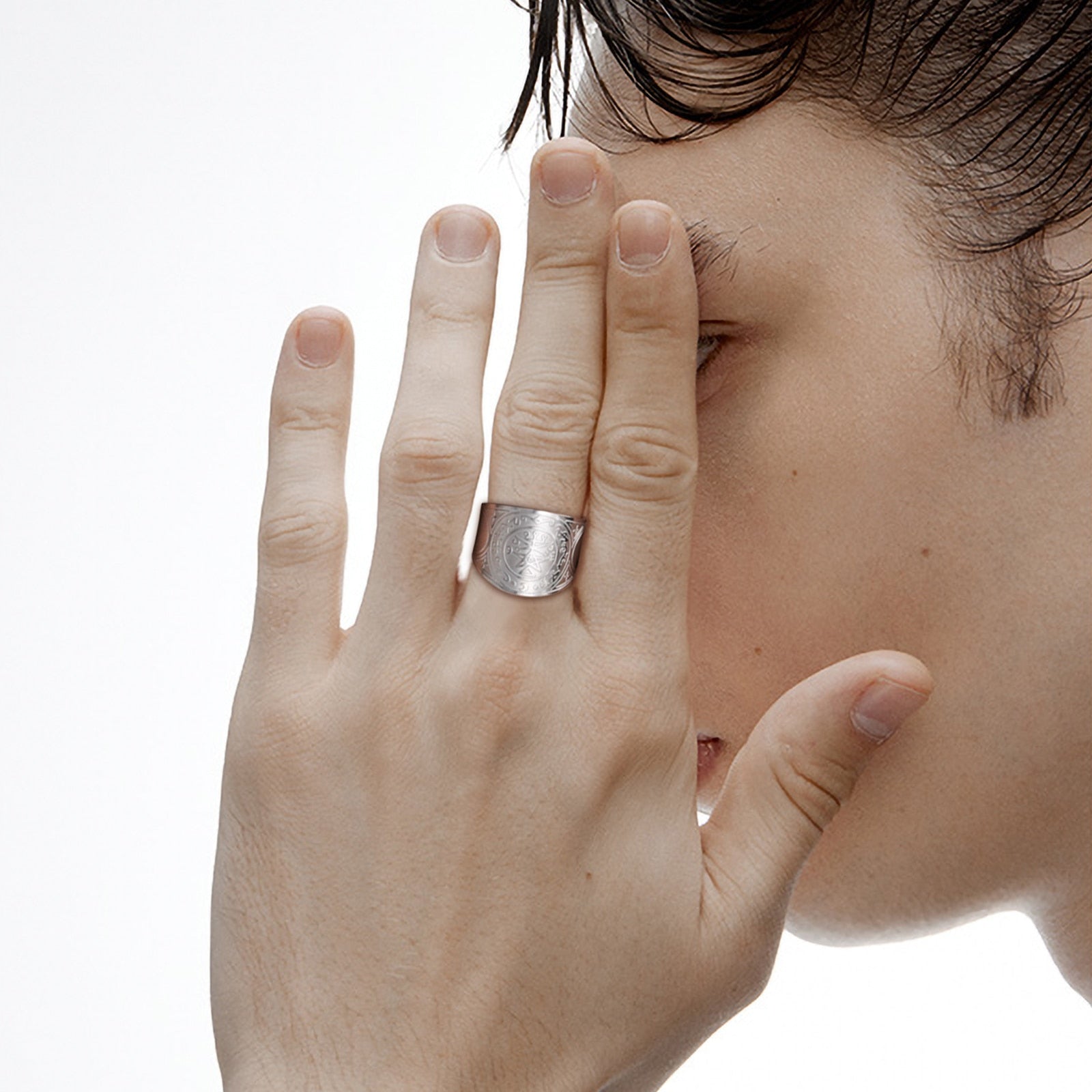 Seal of The 7 Archangels Protection Ring | Metatron Cube Ring Amulet | Lilith Sigil Vintage Ring Jewelry | Silver Or Gold Plated Stainless Steel | Apollo Tarot Shop