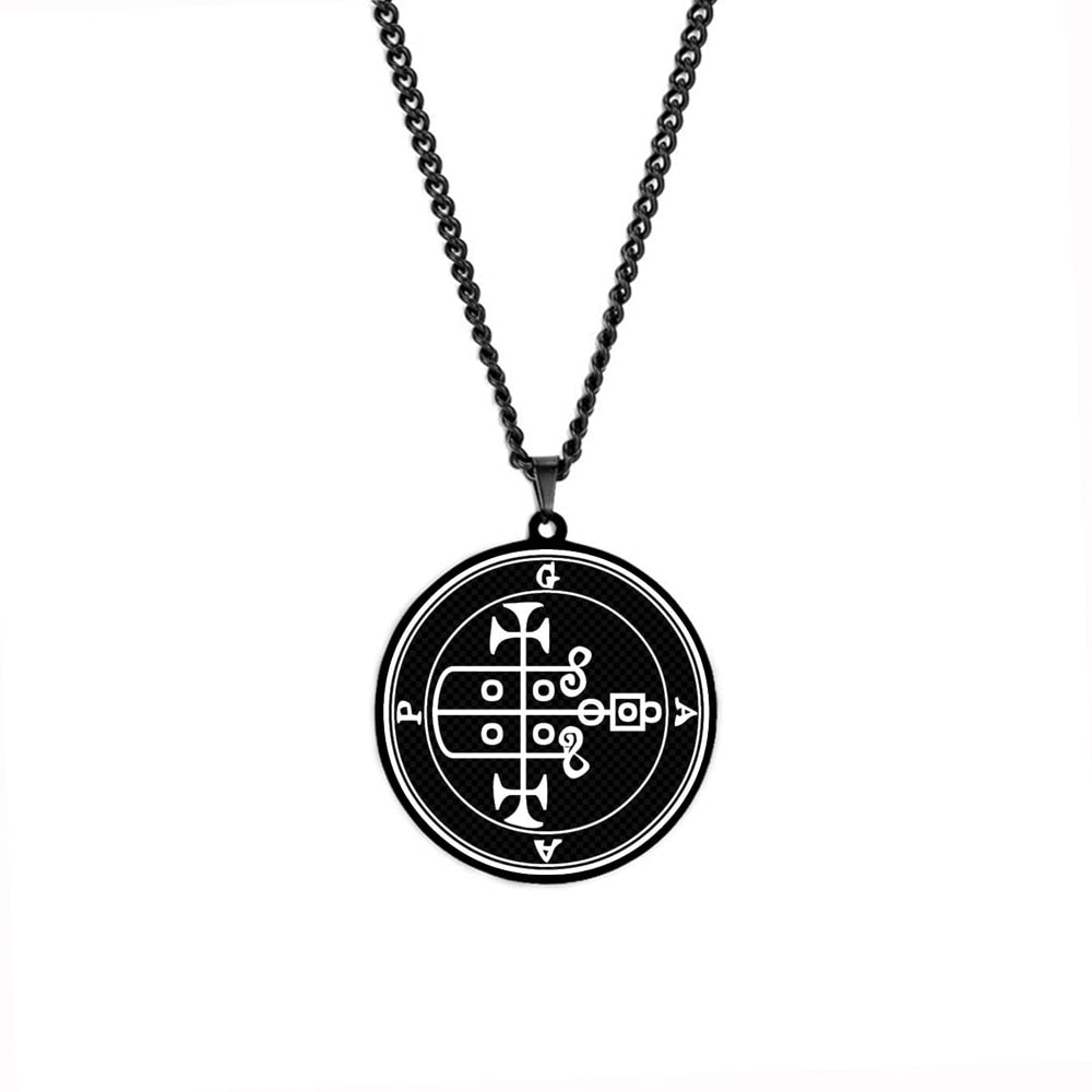 Necklaces Of The Lesser Key Of Solomon | Pendants With 72 Demon Sigils From Lemegeton | Goetia Amulet Talisman For Gothic Men | Apollo Tarot Jewelry Shop