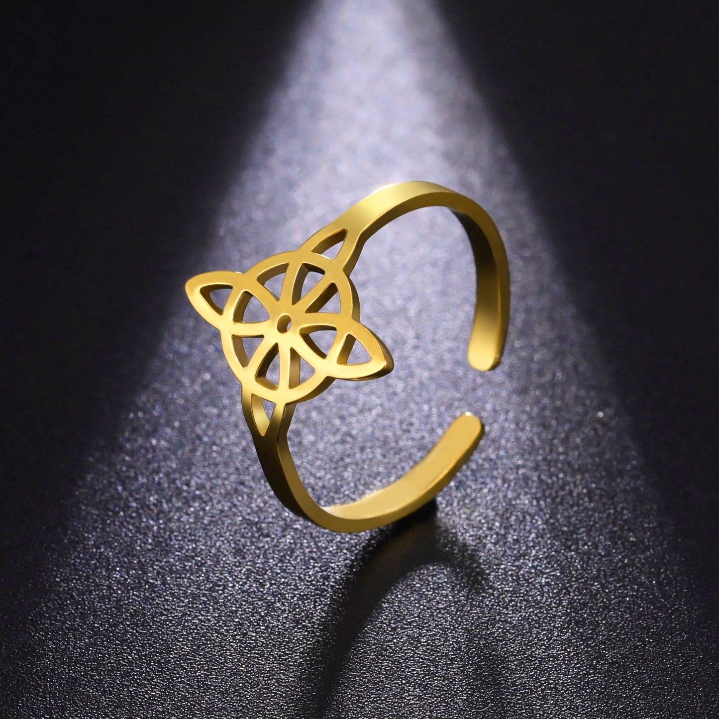 Witch's Knot Jewelry | Witchy Celtic Necklace, Bracelet, Earring, & Ring Four-Piece Set | Witchcraft Amulet Gift For Wiccan Pagan Women | Apollo Tarot Shop