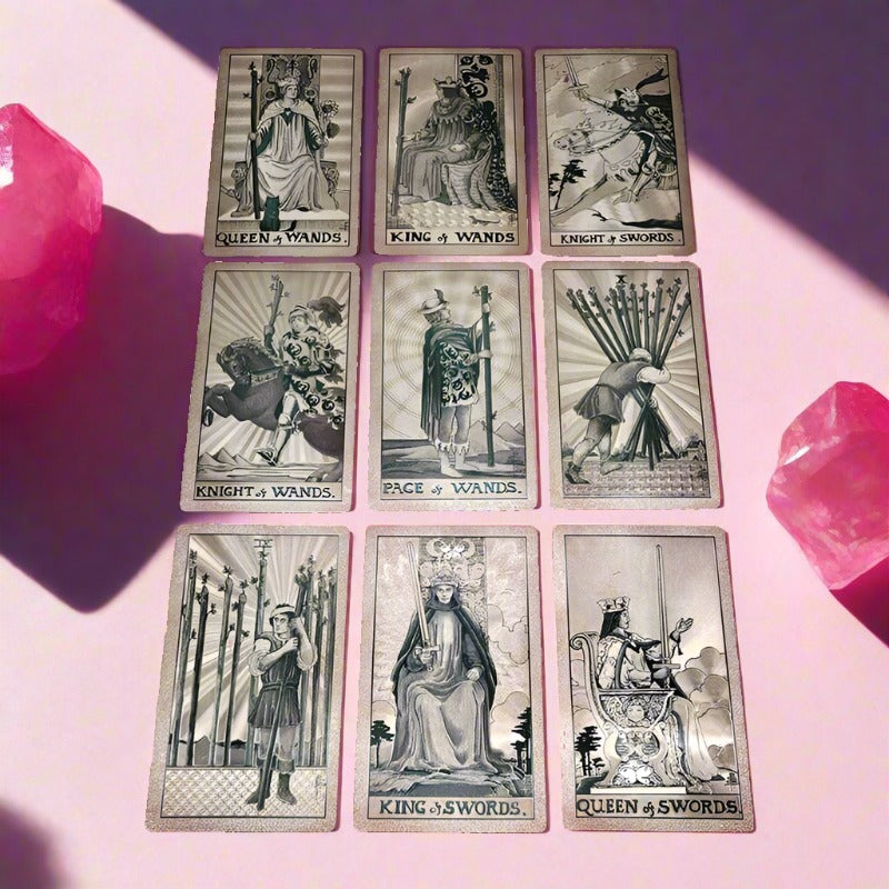 Gold Foil Tarot Deck | Premium Plastic Cards In Economic Tuck Box With English Guidebook For Beginner Divination Readers | Apollo Tarot Shop