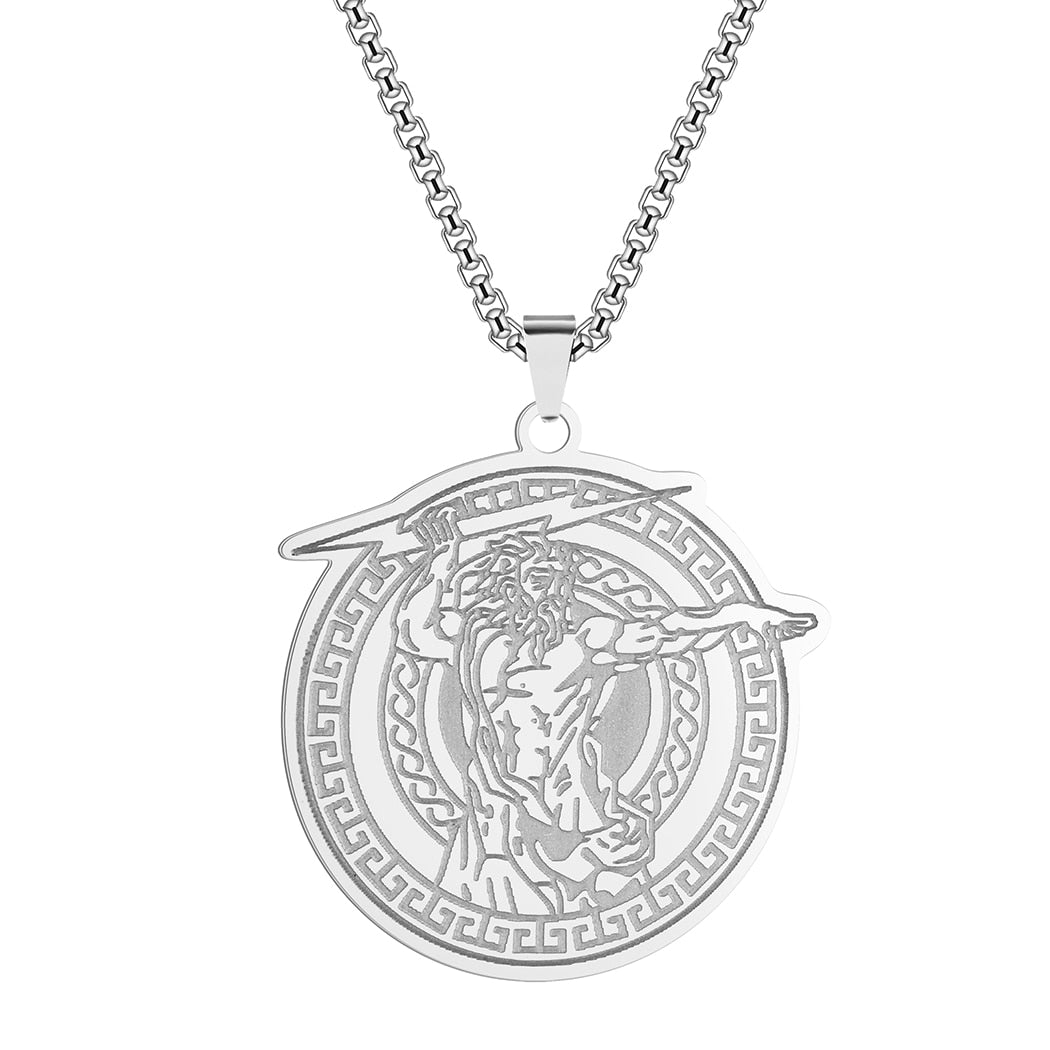 Zeus Necklace | Greek Mythology Jewelry for Ancient Deity Worship | Pagan Spiritual Pendant Of Jupiter Roman God Mens Necklace | Apollo Tarot Shop
