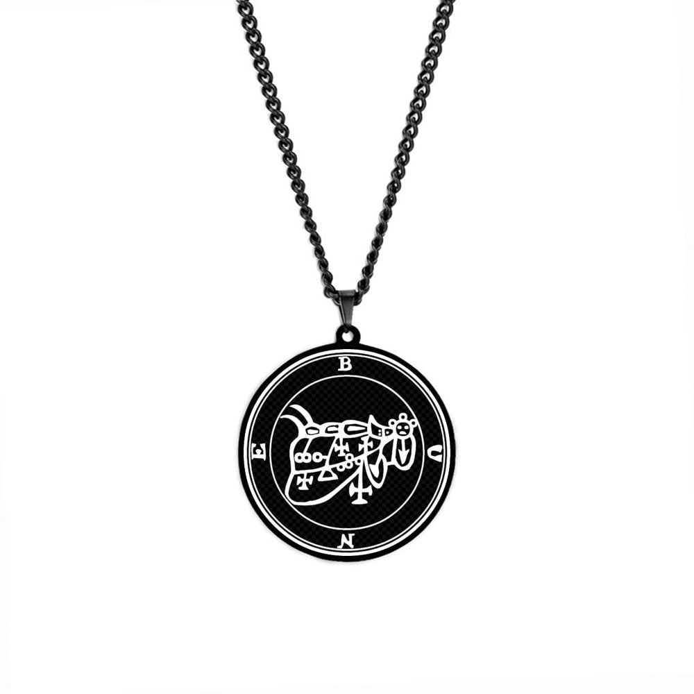 Necklaces Of The Lesser Key Of Solomon | Pendants With 72 Demon Sigils From Lemegeton | Goetia Amulet Talisman For Gothic Men | Apollo Tarot Jewelry Shop