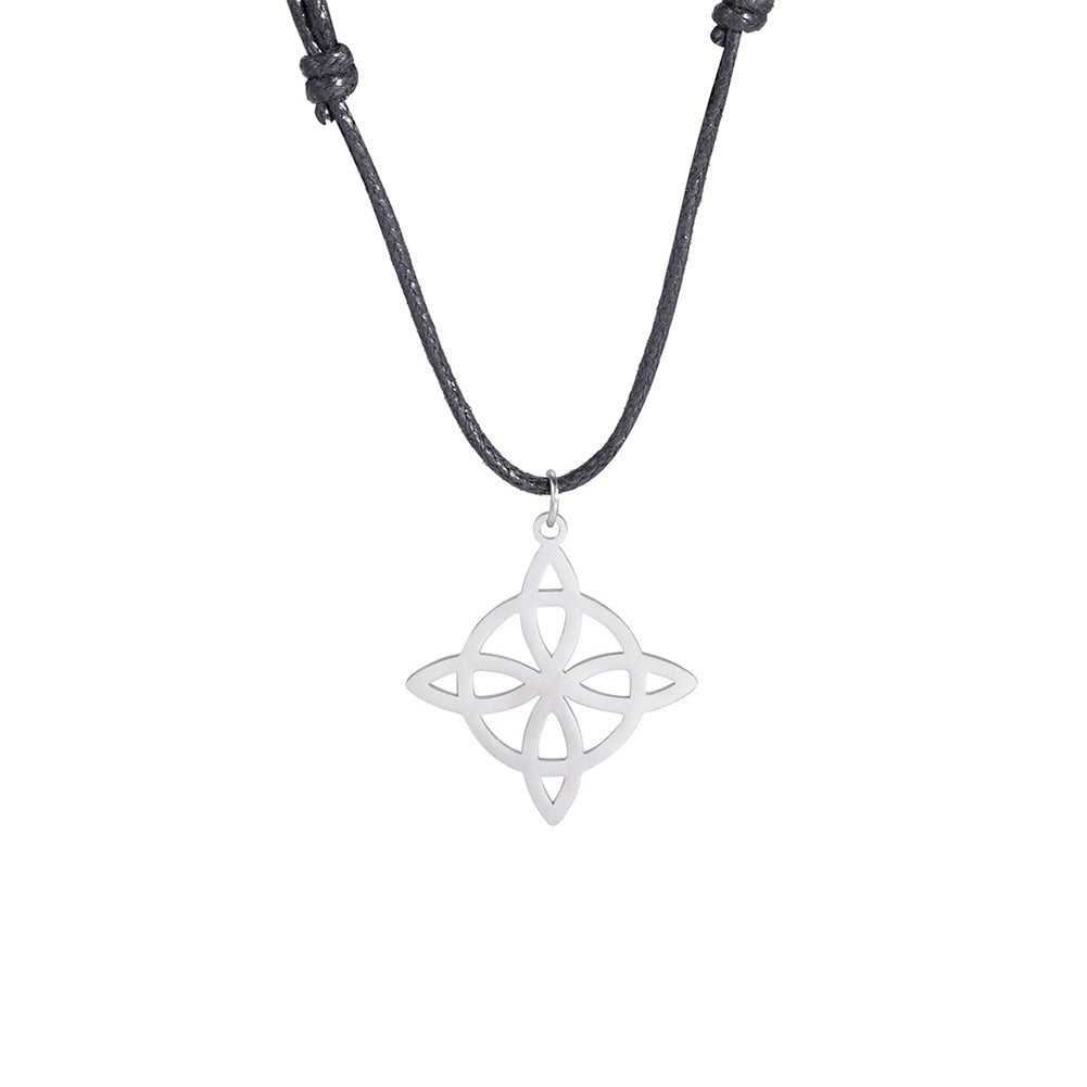 Witch's Knot Jewelry | Witchy Celtic Necklace, Bracelet, Earring, & Ring Four-Piece Set | Witchcraft Amulet Gift For Wiccan Pagan Women | Apollo Tarot Shop