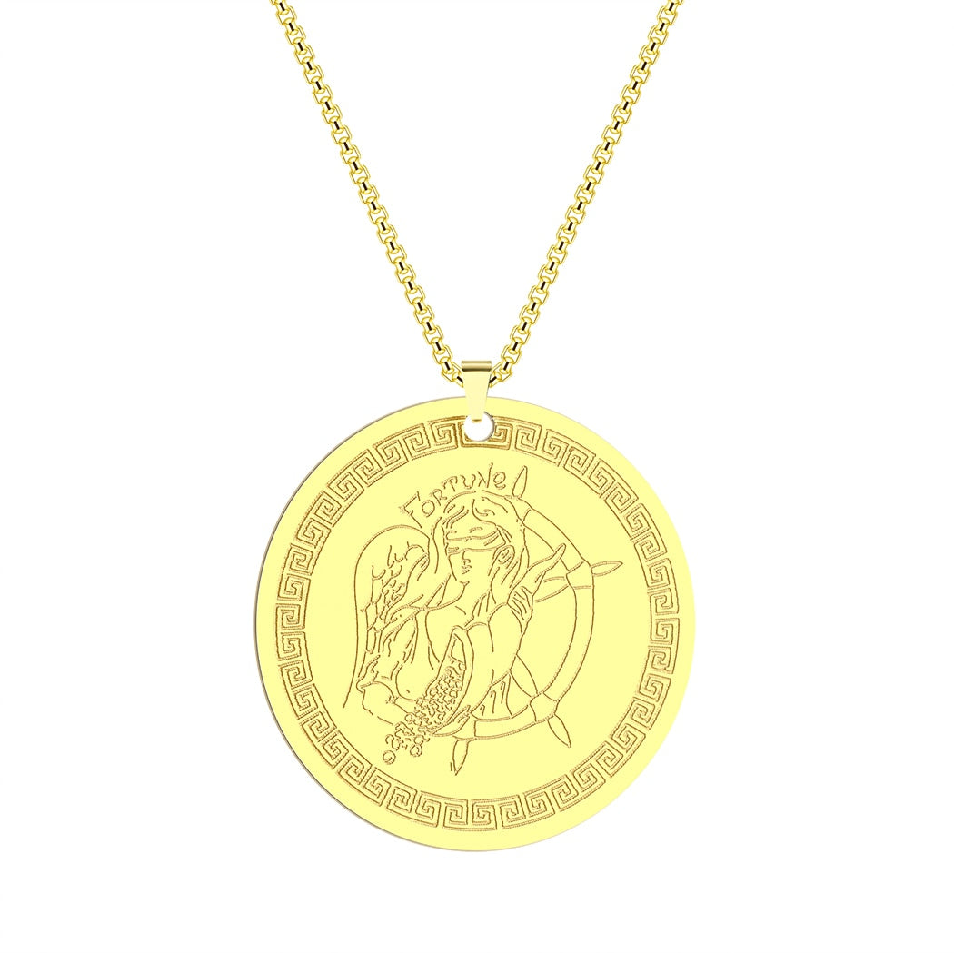 |200001034:361181;200007763:201336100Goddess Fortuna Necklace | Greek Mythology Tyche Amulet | Greco-Roman Goddess of Luck Pendant | Pagan Deity Worship Jewelry Gift | Apollo Tarot Shop