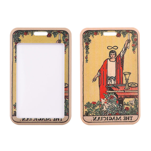 Lanyard Of The Magician Tarot Card Business ID Credit Card Cover | Funny Badge Holder Phone Strap | Major Arcana Hang Rope Keychain Keyrings Lariat | Apollo Tarot Shop