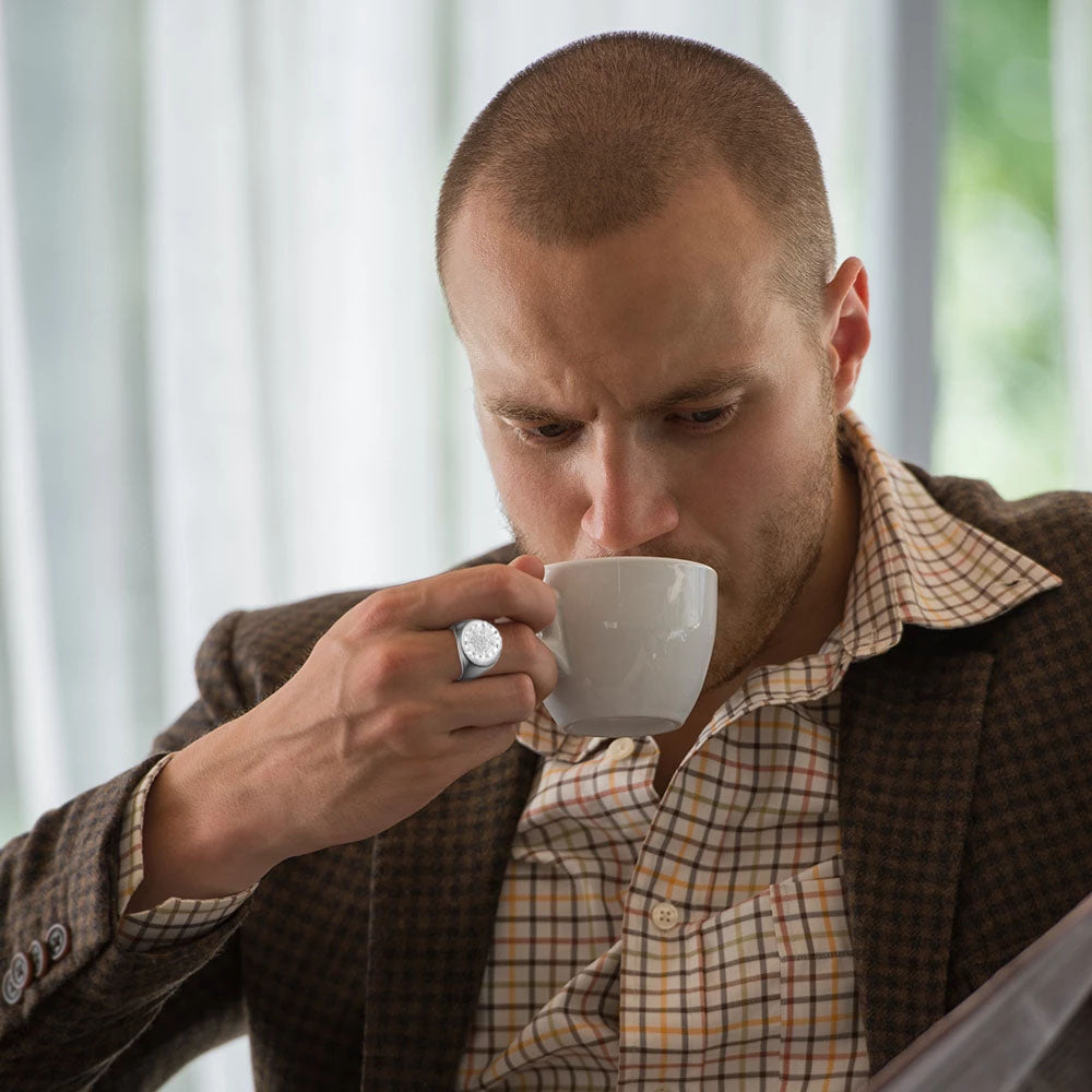 Key Of Solomon's Pentacle Amulet Ring | Sigil Magick Talisman Jewelry | Sizes 9 & 10 Silver Color Rings | Apollo Tarot Shop