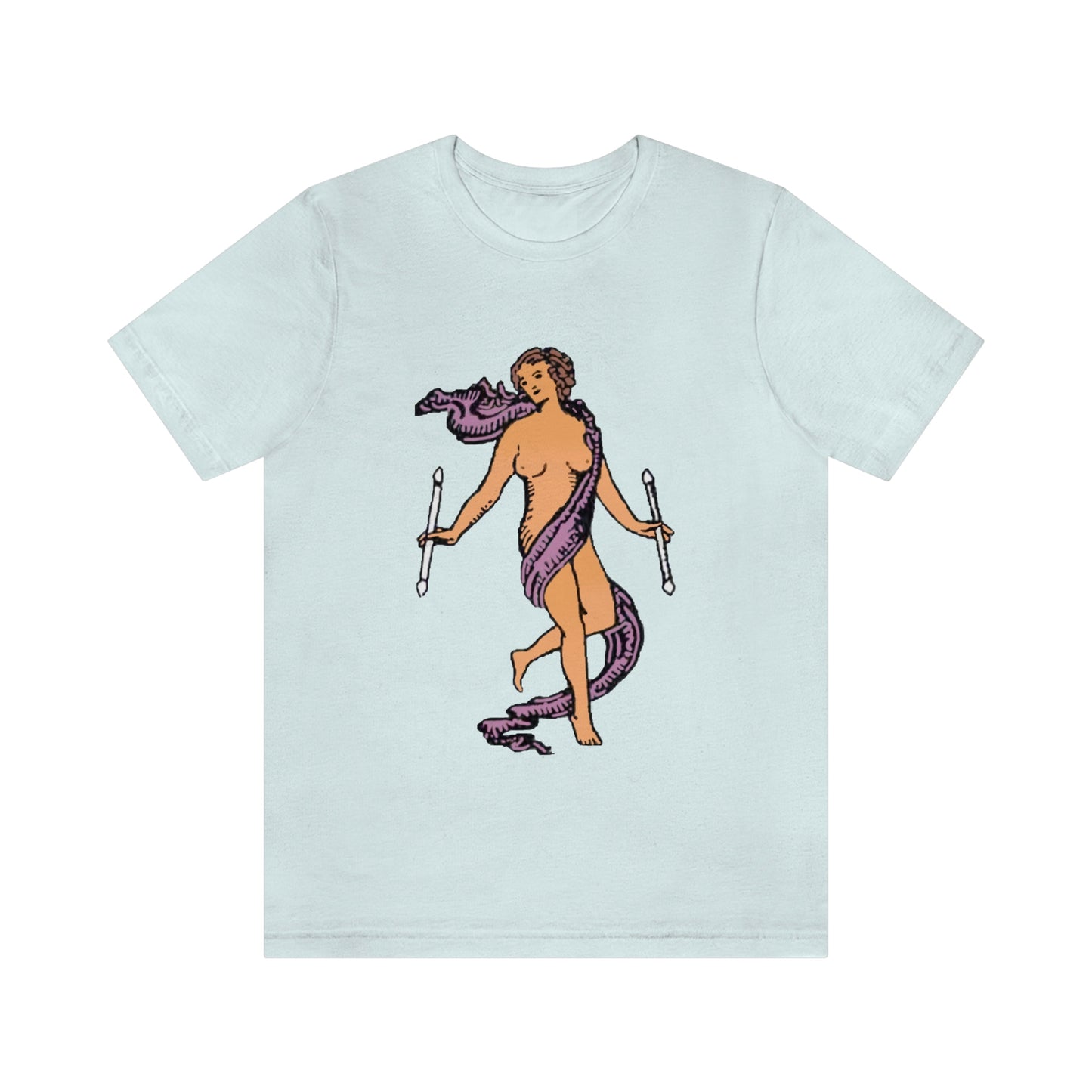 The World Tarot Card Unisex Blue T-Shirt | Witchy Apparel Gift For Spiritual Men & Women | Apollo Tarot
