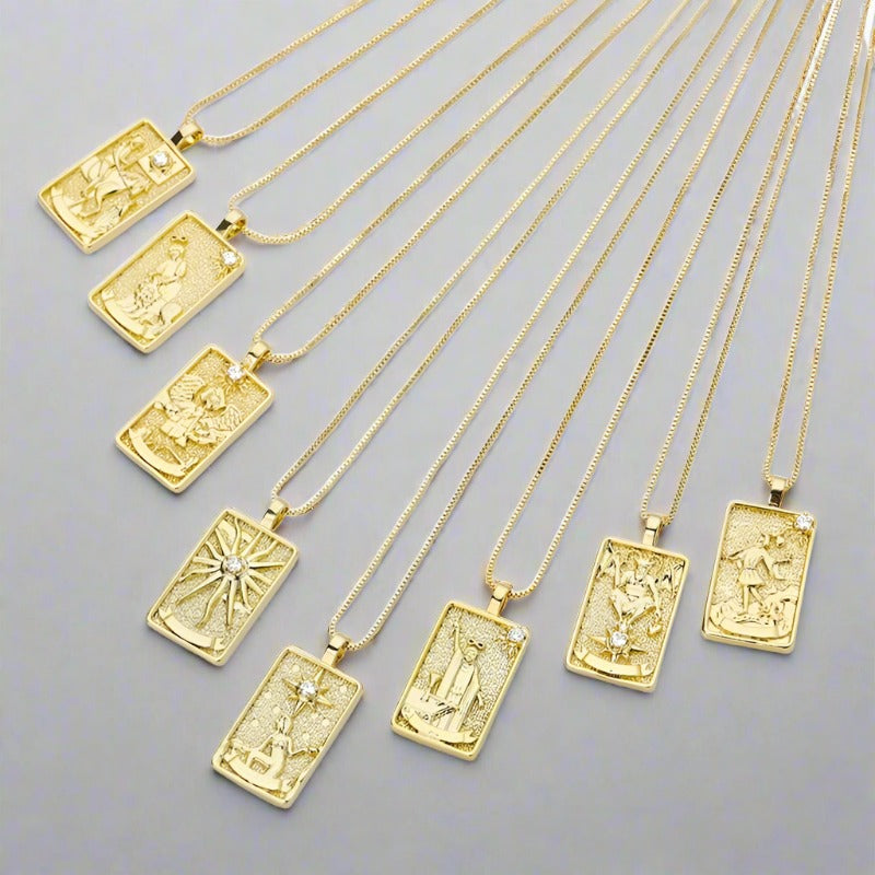 Tarot Necklace | Shiny Tarot Cards Pendant | Apollo Tarot