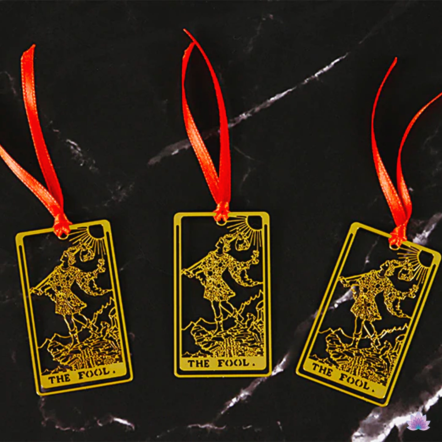 Gold-Plated Metal Bookmark Of The Fool Major Arcana Tarot Card | Witchy Spiritual Gift For Divination Witch Or Tarot Cards Reader | Apollo Tarot Jewelry Shop