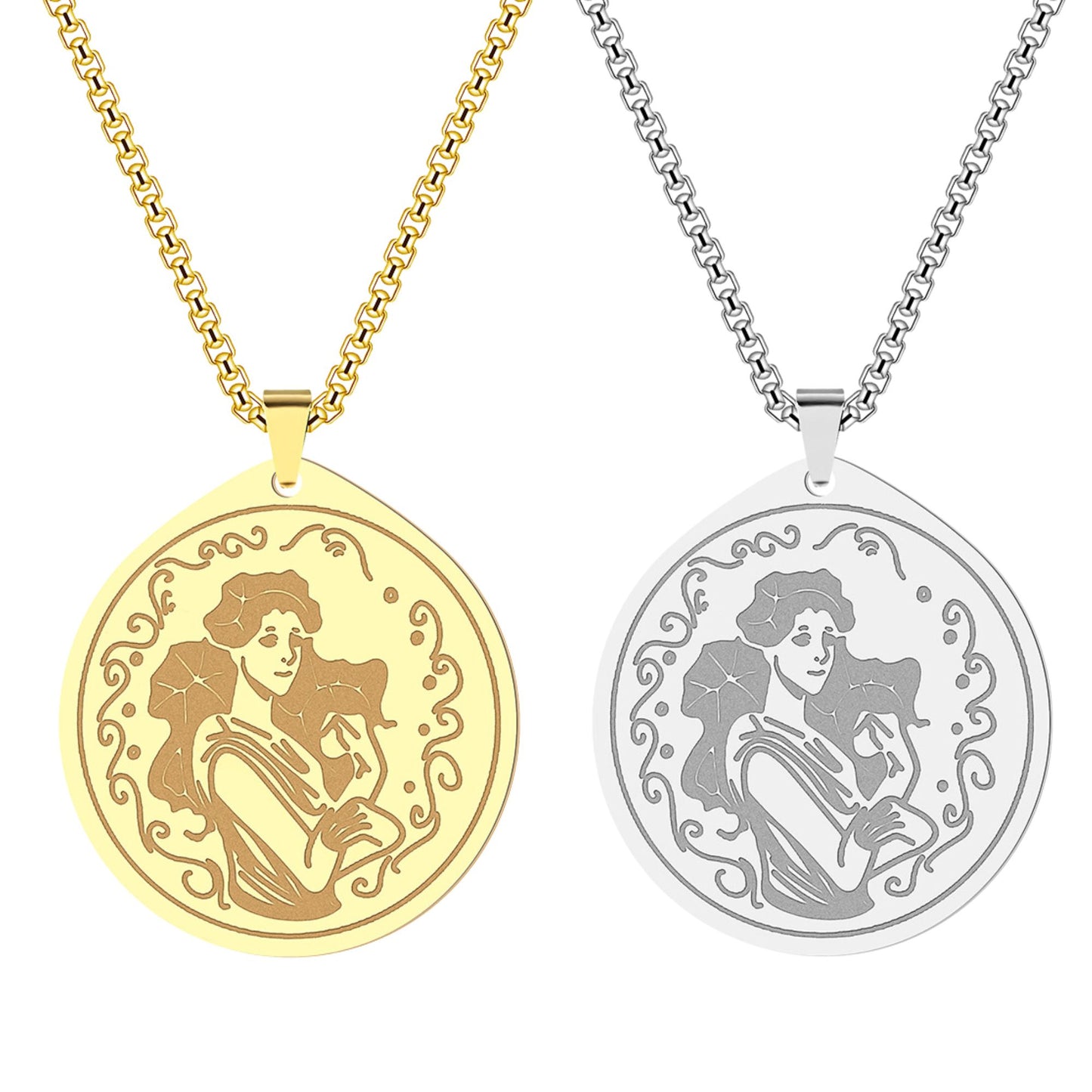 Persephone Necklace | Goddess Of Fertility Talisman | Greek Mythology Silver Or Gold-Plated Stainless Steel Pendant | Jewelry Gift For Expecting Wife | Apollo Tarot Shop