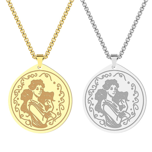 Persephone Necklace | Goddess Of Fertility Talisman | Greek Mythology Silver Or Gold-Plated Stainless Steel Pendant | Jewelry Gift For Expecting Wife | Apollo Tarot Shop