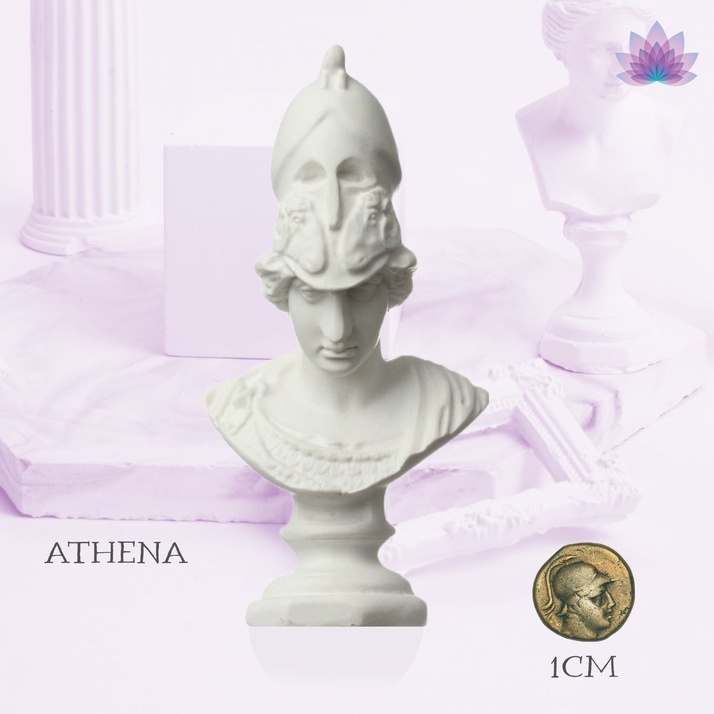 Small Greek Mythology Resin Bust Statues Of Gods And Goddesses Apollo, Athena, Aphrodite, Hermes & Ares | Deity Worship Altar Statue For Pagan Witchcraft Rituals | Drawing Practice Sculpture Props | Apollo Tarot Shop