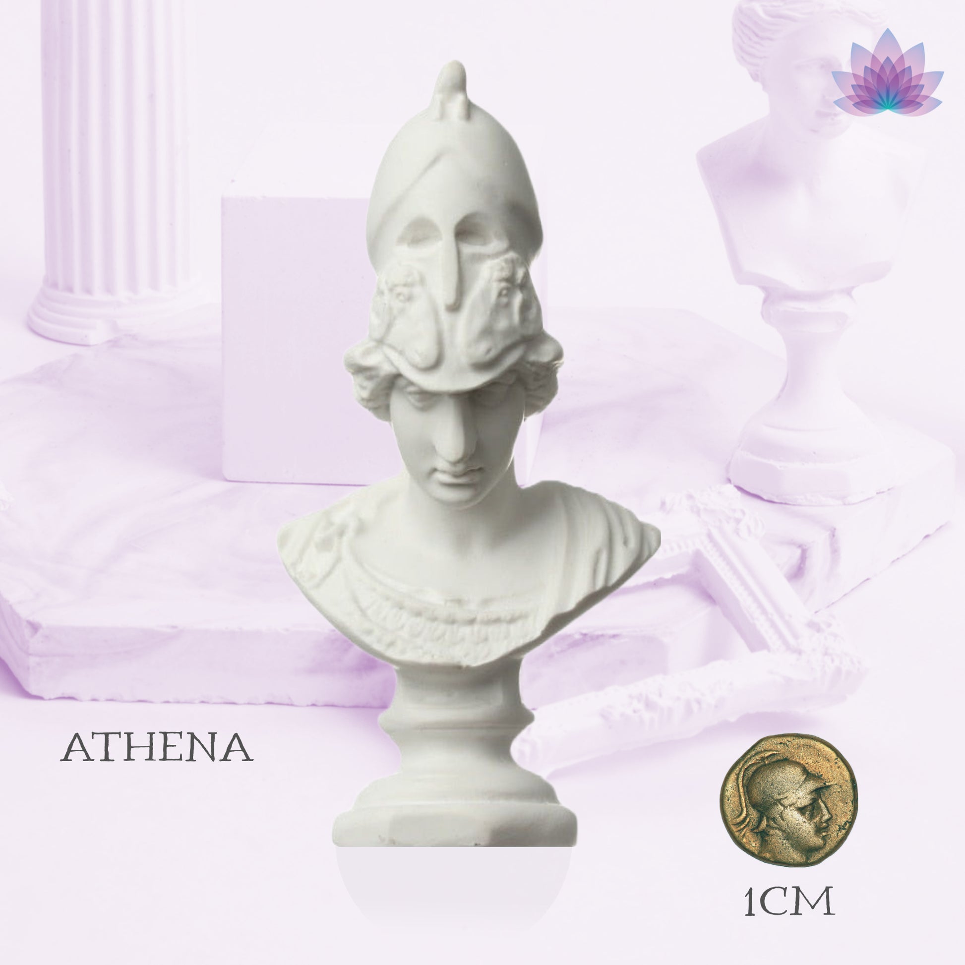 Small Greek Mythology Resin Bust Statues Of Gods And Goddesses Apollo, Athena, Aphrodite, Hermes & Ares | Deity Worship Altar Statue For Pagan Witchcraft Rituals | Drawing Practice Sculpture Props | Apollo Tarot Shop