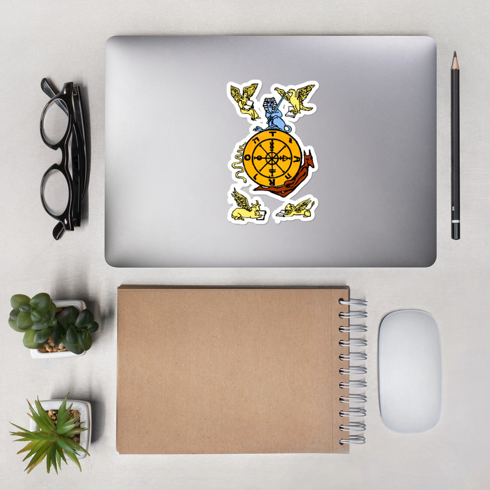 Wheel of Fortune Bubble-Free Stickers | Apollo Tarot