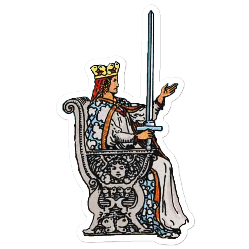 Queen of Swords Bubble-Free Stickers | Apollo Tarot