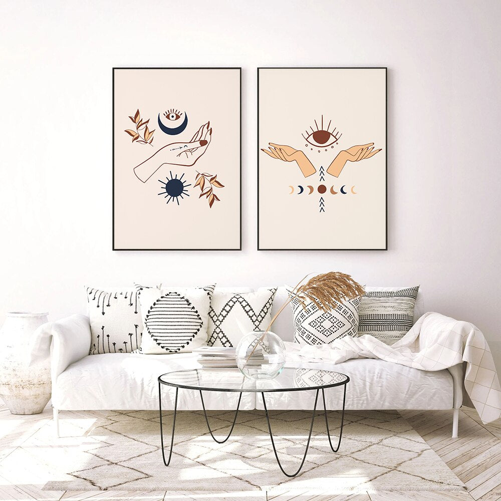 Modern Witch Wall Art | Unframed Canvas Prints