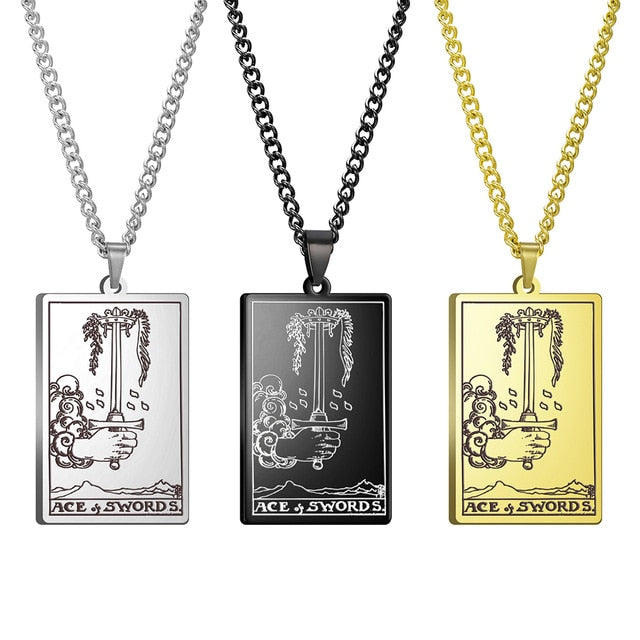 Tarot Necklace | Suit of Swords Pendants | Apollo Tarot