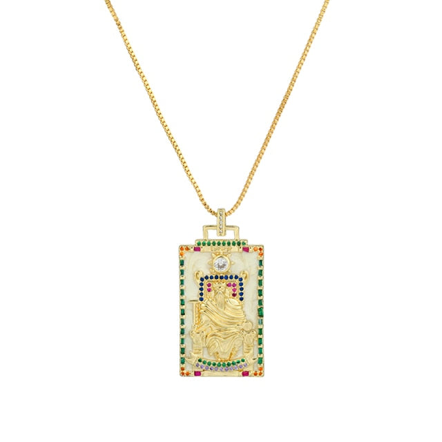 Enamel Tarot Cards Necklace | Apollo Tarot