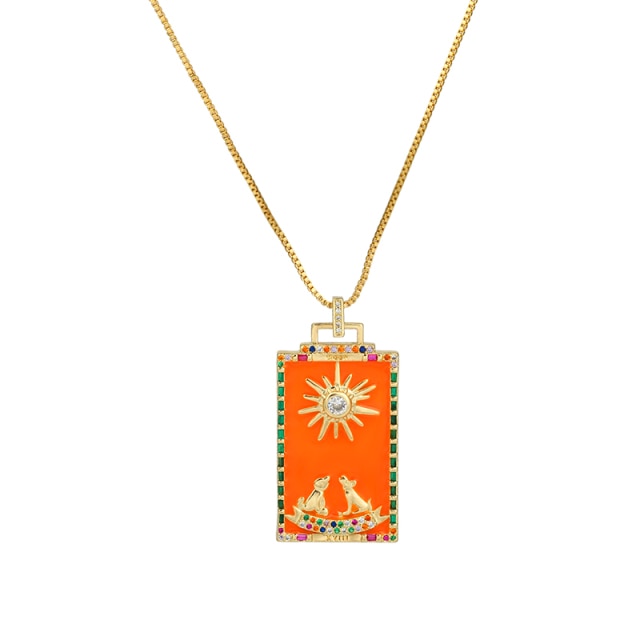 Enamel Tarot Cards Necklace | Apollo Tarot