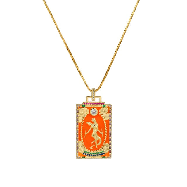 Enamel Tarot Cards Necklace | Apollo Tarot