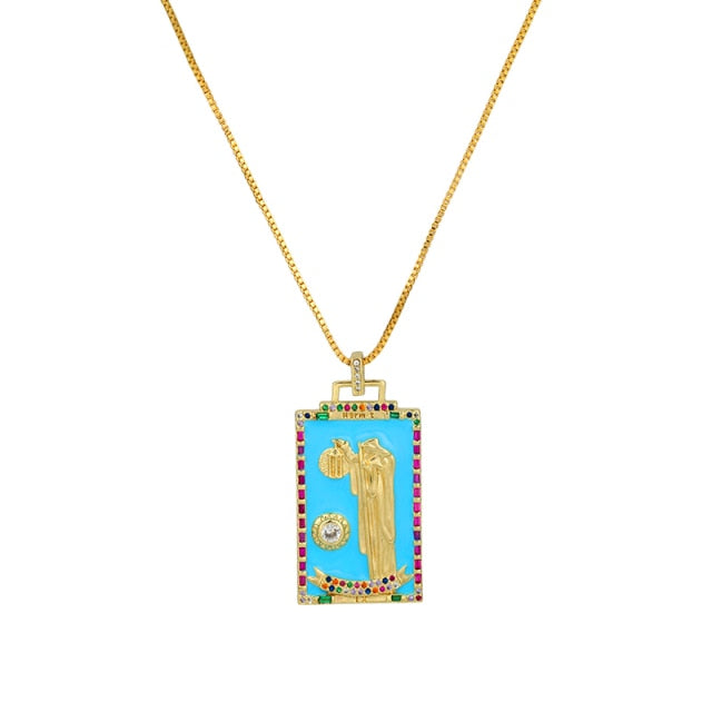 Enamel Tarot Cards Necklace | Apollo Tarot