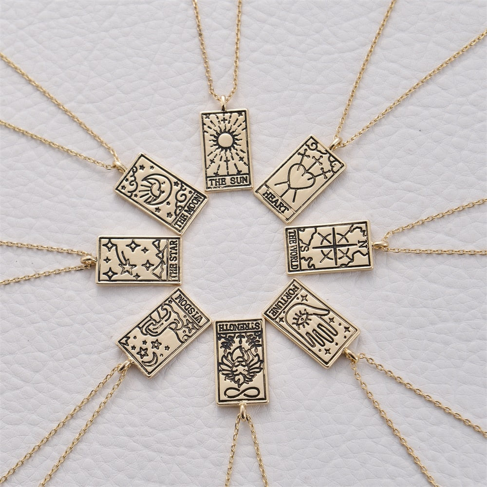 Tarot Necklace | Vintage Tarot Card Pendant | Apollo Tarot