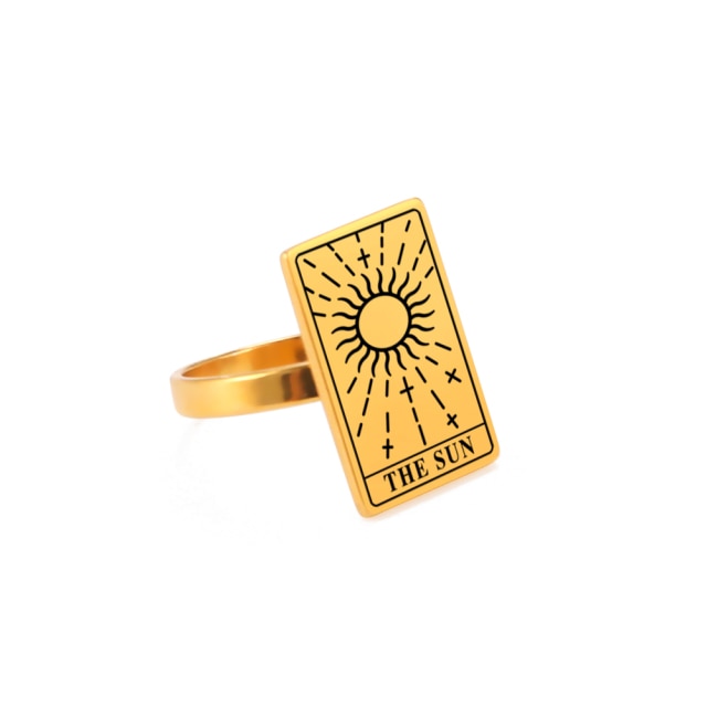 Tarot Card Ring | Silver & Gold Vintage Tarot Jewelry | Apollo Tarot