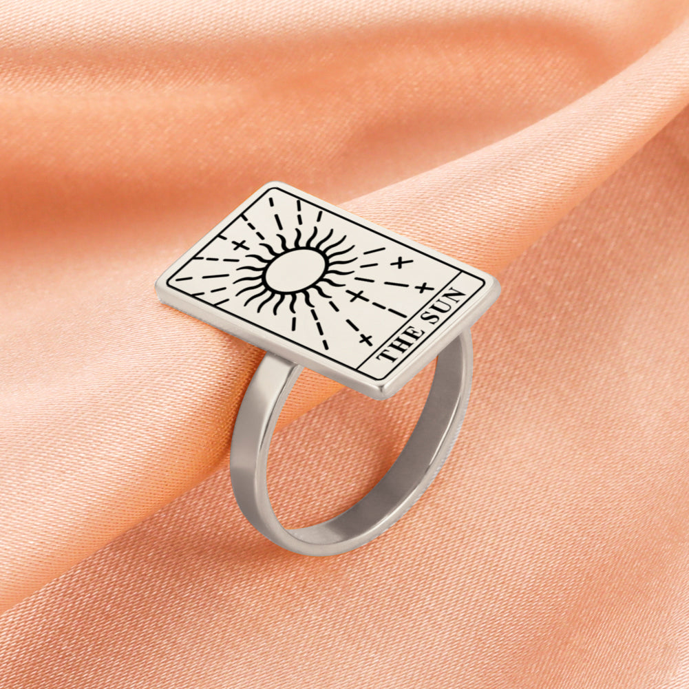 Tarot Card Ring | Silver & Gold Vintage Tarot Jewelry | Apollo Tarot