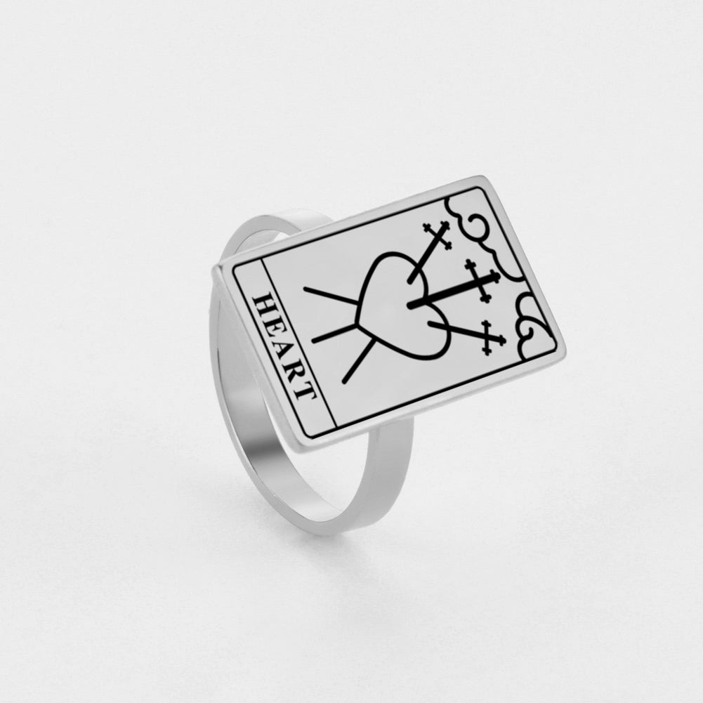 Tarot Card Ring | Silver & Gold Vintage Tarot Jewelry | Apollo Tarot